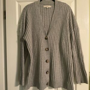 Loft Long Ribbed Cardigan